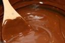 Mandelsplitter: geschmolzene Schokolade